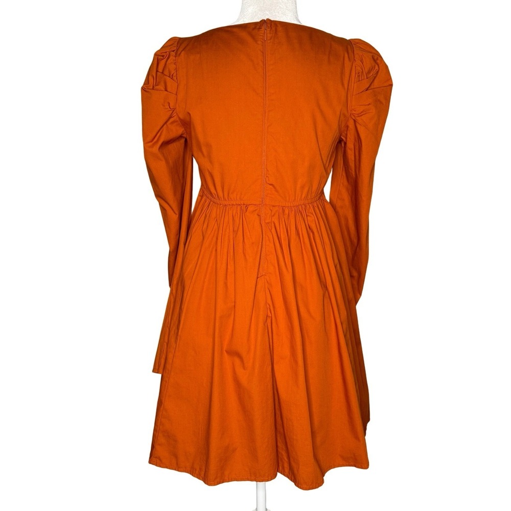 Abercrombie‎ & Fitch S Tall Sweetheart Neck Babydoll Mini Dress Poplin Pockets - Picture 3 of 9